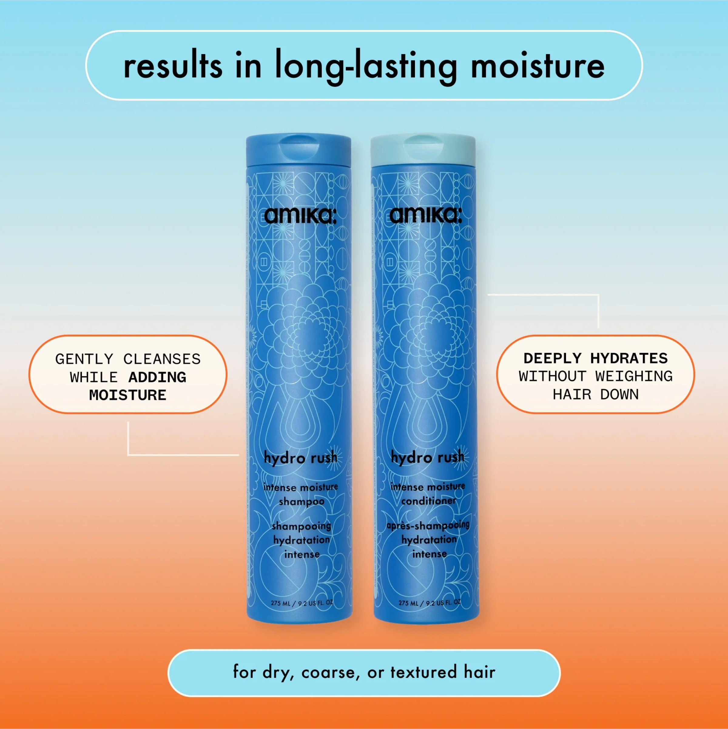 Amika Hydro Rush Intense Moisture Shampoo