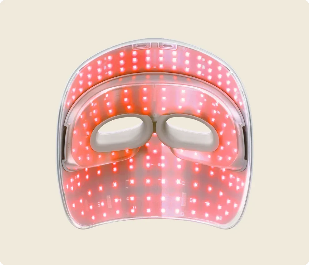 Therabody TheraFace Mask Glo - Clinically Proven LED Light Therapy Mask with Red, Infrared & Blue Light
