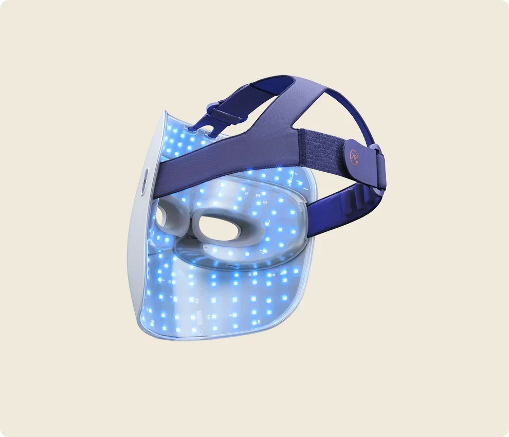 Therabody TheraFace Mask Glo - Clinically Proven LED Light Therapy Mask with Red, Infrared & Blue Light
